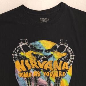 Nirvana Band Casual Crew Neck Graphic Shirt Adult Mens Size Large L Black